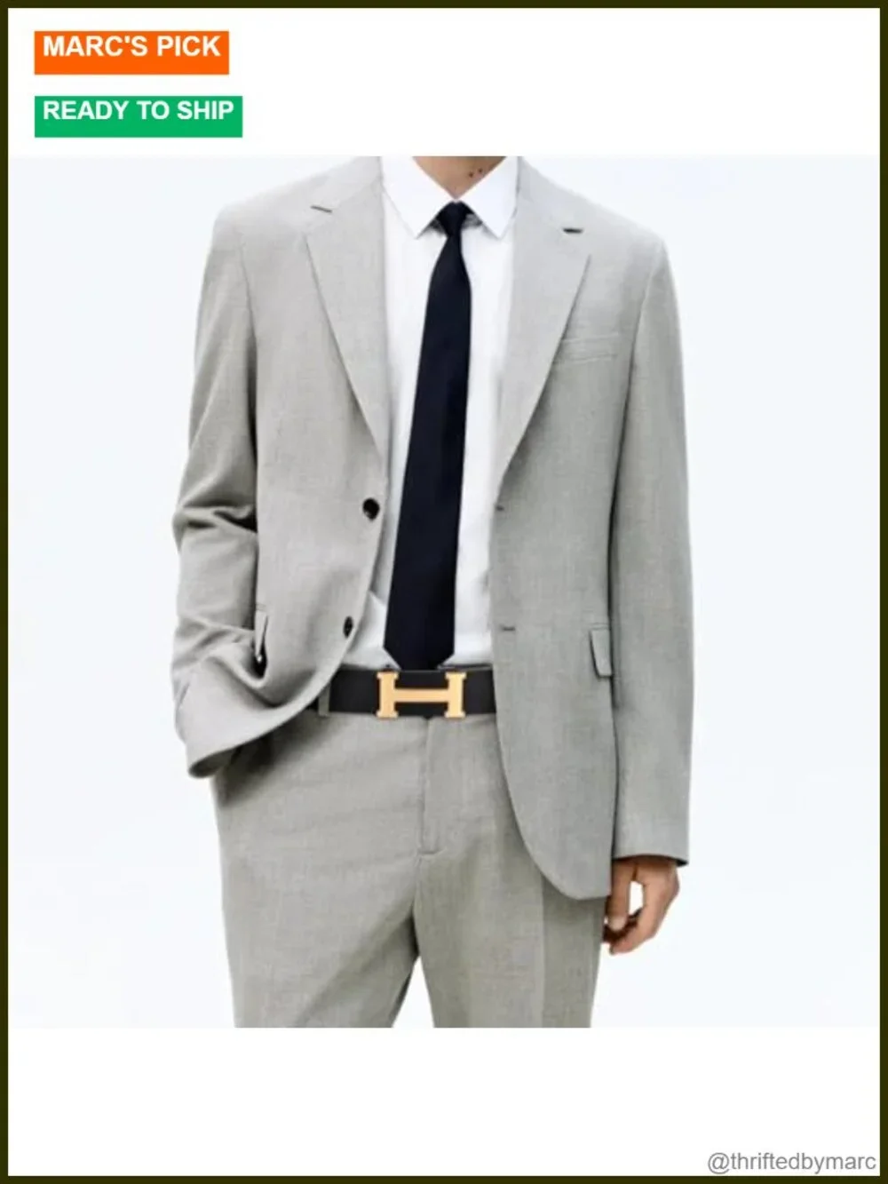 Leather Dress Belt with Automatic Buckle, Adjustable 43 Inches